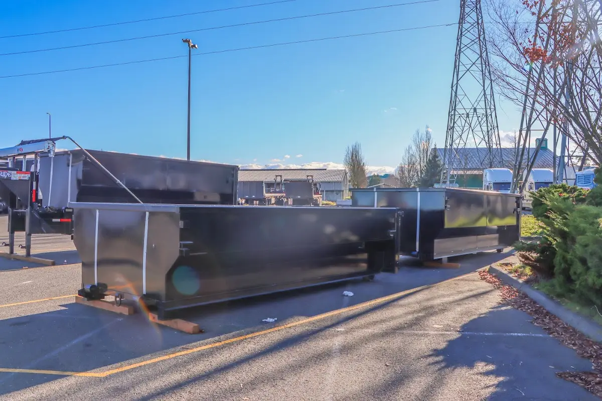 Roll-off dumpster ready for waste disposal at job site for Construction Dumpster Rental in Clearfield